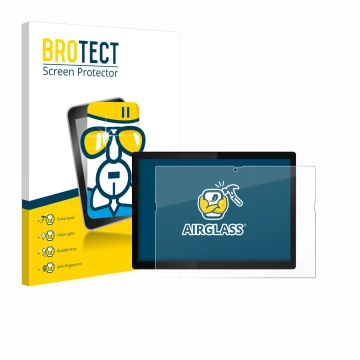 Parte frontale di una confezione del prodotto con il logo del marchio BROTECT. Accanto è raffigurato il dispositivo Lenovo Thi