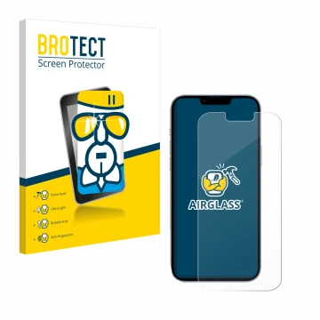 Parte frontale di una confezione del prodotto con il logo del marchio BROTECT. Accanto è raffigurato il dispositivo Apple iPho