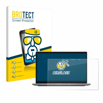 Parte frontale di una confezione del prodotto con il logo del marchio BROTECT. Accanto è raffigurato il dispositivo Dell Latit