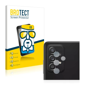 Parte frontale di una confezione del prodotto con il logo del marchio BROTECT. Accanto è raffigurato il dispositivo Samsung Ga