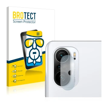 Parte frontale di una confezione del prodotto con il logo del marchio BROTECT. Accanto è raffigurato il dispositivo Xiaomi Poc