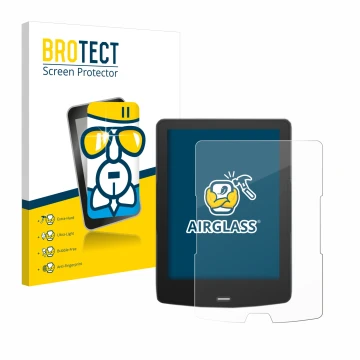 Parte frontale di una confezione del prodotto con il logo del marchio BROTECT. Accanto è raffigurato il dispositivo inkBOOK Ca