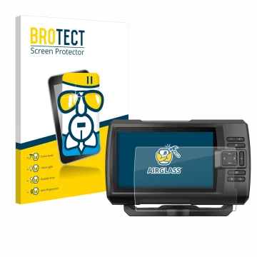 Parte frontale di una confezione del prodotto con il logo del marchio BROTECT. Accanto è raffigurato il dispositivo Garmin Str