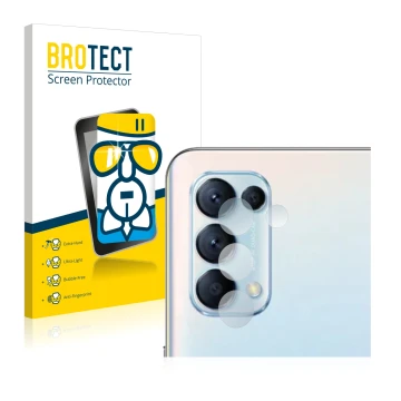 Parte frontale di una confezione del prodotto con il logo del marchio BROTECT. Accanto è raffigurato il dispositivo Oppo Find 