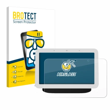 Parte frontale di una confezione del prodotto con il logo del marchio BROTECT. Accanto è raffigurato il dispositivo Google Nes