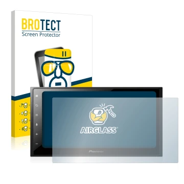 Parte frontale di una confezione del prodotto con il logo del marchio BROTECT. Accanto è raffigurato il dispositivo Pioneer SP