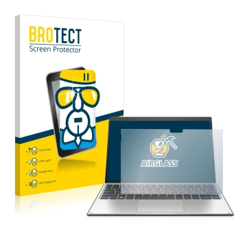 Parte frontale di una confezione del prodotto con il logo del marchio BROTECT. Accanto è raffigurato il dispositivo HP Elite x