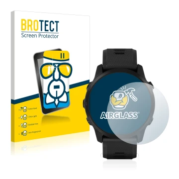 Parte frontale di una confezione del prodotto con il logo del marchio BROTECT. Accanto è raffigurato il dispositivo Garmin For