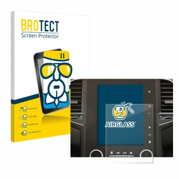 Parte frontale di una confezione del prodotto con il logo del marchio BROTECT. Accanto è raffigurato il dispositivo Renault Me