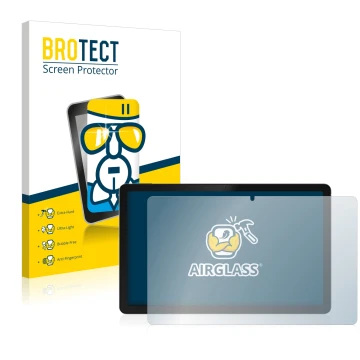 Parte frontale di una confezione del prodotto con il logo del marchio BROTECT. Accanto è raffigurato il dispositivo realme Pad