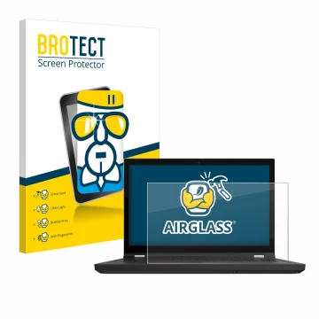 Parte frontale di una confezione del prodotto con il logo del marchio BROTECT. Accanto è raffigurato il dispositivo Lenovo Thi