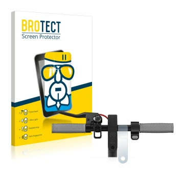 Parte frontale di una confezione del prodotto con il logo del marchio BROTECT. Accanto è raffigurato il dispositivo Xiaomi Mi 