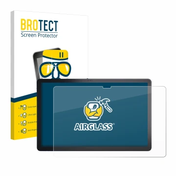 Parte frontale di una confezione del prodotto con il logo del marchio BROTECT. Accanto è raffigurato il dispositivo Lenovo Tab