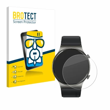 Parte frontale di una confezione del prodotto con il logo del marchio BROTECT. Accanto è raffigurato il dispositivo Huawei Wat