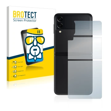 Parte frontale di una confezione del prodotto con il logo del marchio BROTECT. Accanto è raffigurato il dispositivo Samsung Ga