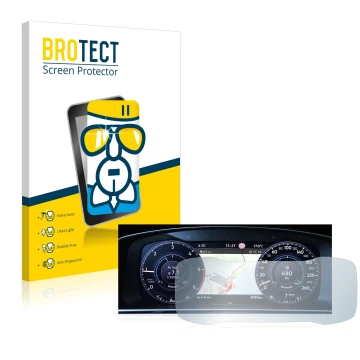 Parte frontale di una confezione del prodotto con il logo del marchio BROTECT. Accanto è raffigurato il dispositivo Volkswagen