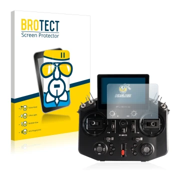 Parte frontale di una confezione del prodotto con il logo del marchio BROTECT. Accanto è raffigurato il dispositivo FrSky Tand