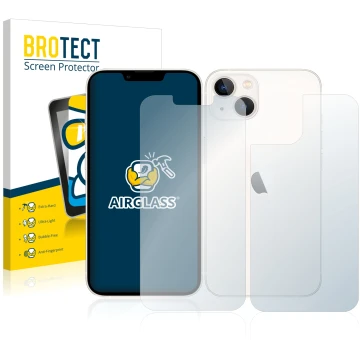 Parte frontale di una confezione del prodotto con il logo del marchio BROTECT. Accanto è raffigurato il dispositivo Apple iPho