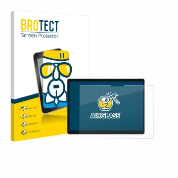 Parte frontale di una confezione del prodotto con il logo del marchio BROTECT. Accanto è raffigurato il dispositivo Dell Latit