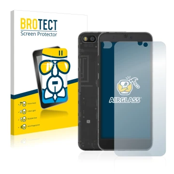 Parte frontale di una confezione del prodotto con il logo del marchio BROTECT. Accanto è raffigurato il dispositivo Fairphone 