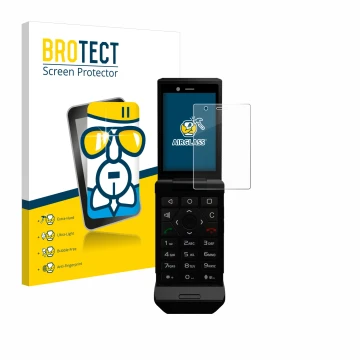 Parte frontale di una confezione del prodotto con il logo del marchio BROTECT. Accanto è raffigurato il dispositivo Caterpilla