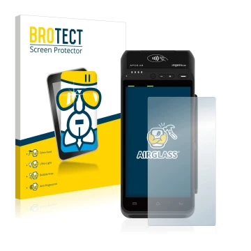 Parte frontale di una confezione del prodotto con il logo del marchio BROTECT. Accanto è raffigurato il dispositivo ingenico A