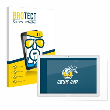 Parte frontale di una confezione del prodotto con il logo del marchio BROTECT. Accanto è raffigurato il dispositivo Archos T10