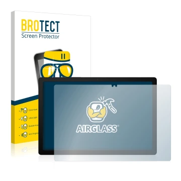 Parte frontale di una confezione del prodotto con il logo del marchio BROTECT. Accanto è raffigurato il dispositivo Samsung Ga