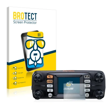 Parte frontale di una confezione del prodotto con il logo del marchio BROTECT. Accanto è raffigurato il dispositivo Yaesu FTM-