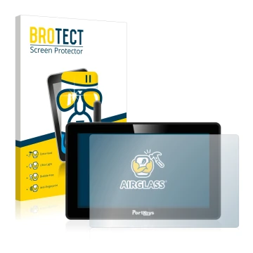 Parte frontale di una confezione del prodotto con il logo del marchio BROTECT. Accanto è raffigurato il dispositivo Portkeys B