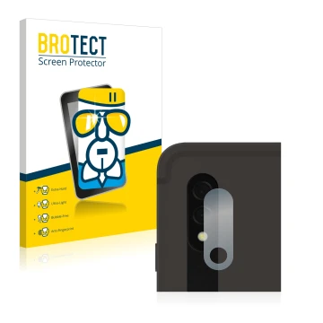 Parte frontale di una confezione del prodotto con il logo del marchio BROTECT. Accanto è raffigurato il dispositivo Samsung Ga