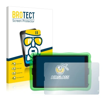Parte frontale di una confezione del prodotto con il logo del marchio BROTECT. Accanto è raffigurato il dispositivo MEDION Lif