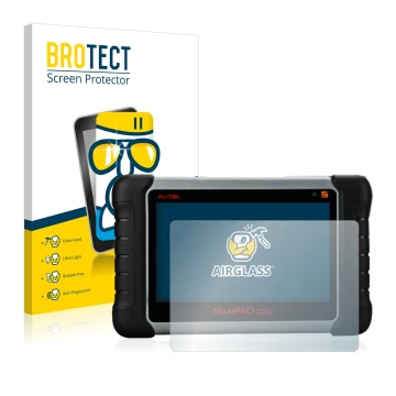 Parte frontale di una confezione del prodotto con il logo del marchio BROTECT. Accanto è raffigurato il dispositivo Autel Maxi