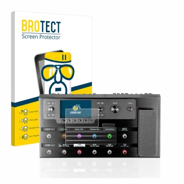 Parte frontale di una confezione del prodotto con il logo del marchio BROTECT. Accanto è raffigurato il dispositivo Line 6 Hel