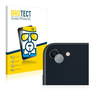 Parte frontale di una confezione del prodotto con il logo del marchio BROTECT. Accanto è raffigurato il dispositivo Apple iPho