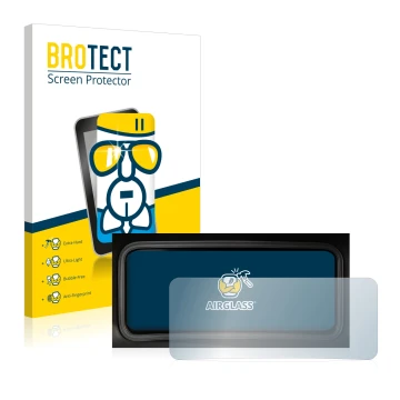 Parte frontale di una confezione del prodotto con il logo del marchio BROTECT. Accanto è raffigurato il dispositivo Hyundai Ko