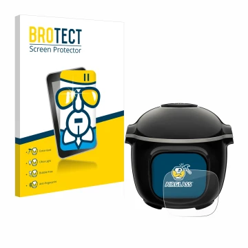 Parte frontale di una confezione del prodotto con il logo del marchio BROTECT. Accanto è raffigurato il dispositivo Krups Cook