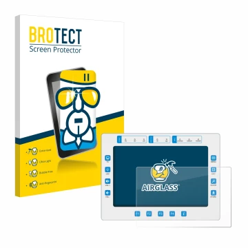 Parte frontale di una confezione del prodotto con il logo del marchio BROTECT. Accanto è raffigurato il dispositivo Megasat HD
