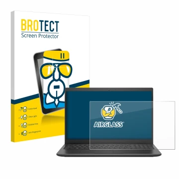 Parte frontale di una confezione del prodotto con il logo del marchio BROTECT. Accanto è raffigurato il dispositivo Dell Latit