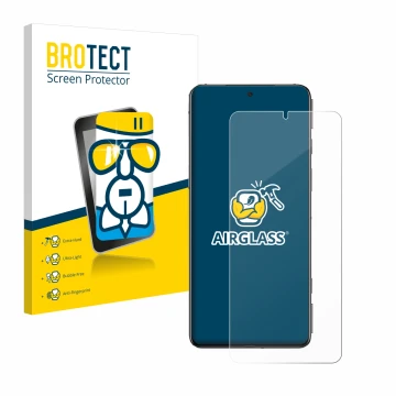 Parte frontale di una confezione del prodotto con il logo del marchio BROTECT. Accanto è raffigurato il dispositivo Xiaomi Bla