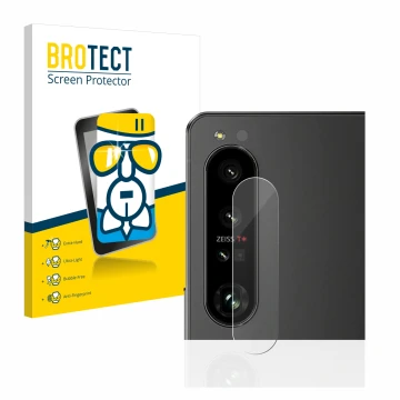 Parte frontale di una confezione del prodotto con il logo del marchio BROTECT. Accanto è raffigurato il dispositivo Sony Xperi