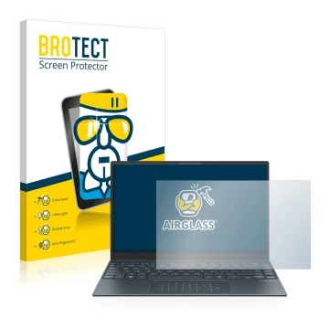 Parte frontale di una confezione del prodotto con il logo del marchio BROTECT. Accanto è raffigurato il dispositivo ASUS ZenBo