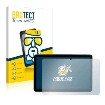Parte frontale di una confezione del prodotto con il logo del marchio BROTECT. Accanto è raffigurato il dispositivo MEDION Lif