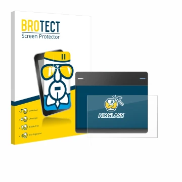Parte frontale di una confezione del prodotto con il logo del marchio BROTECT. Accanto è raffigurato il dispositivo Wacom Intu