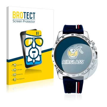 Parte frontale di una confezione del prodotto con il logo del marchio BROTECT. Accanto è raffigurato il dispositivo Tommy Hilf