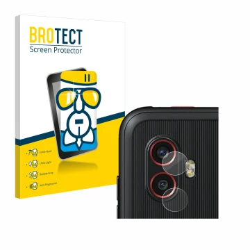 Parte frontale di una confezione del prodotto con il logo del marchio BROTECT. Accanto è raffigurato il dispositivo Samsung Ga
