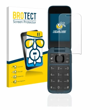 Parte frontale di una confezione del prodotto con il logo del marchio BROTECT. Accanto è raffigurato il dispositivo Nokia 2660
