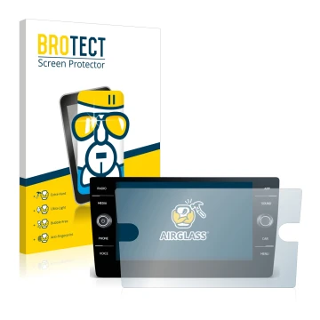 Parte frontale di una confezione del prodotto con il logo del marchio BROTECT. Accanto è raffigurato il dispositivo Volkswagen