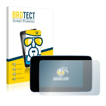 Parte frontale di una confezione del prodotto con il logo del marchio BROTECT. Accanto è raffigurato il dispositivo Mercedes-B