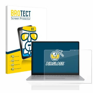 Parte frontale di una confezione del prodotto con il logo del marchio BROTECT. Accanto è raffigurato il dispositivo Microsoft 